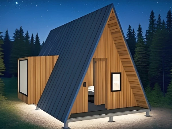 Triangle wooden cabin